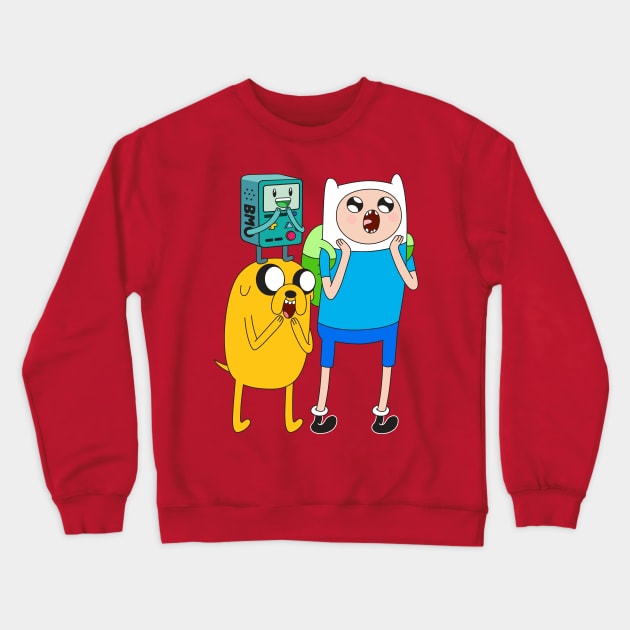 Finn Jake BMO Crewneck Sweatshirt by Plushism